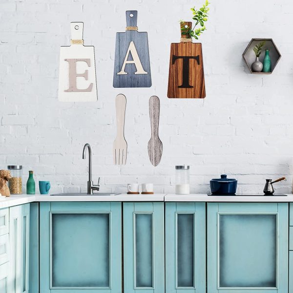 Cutting Board Eat Sign Set Hanging Art - Image 6