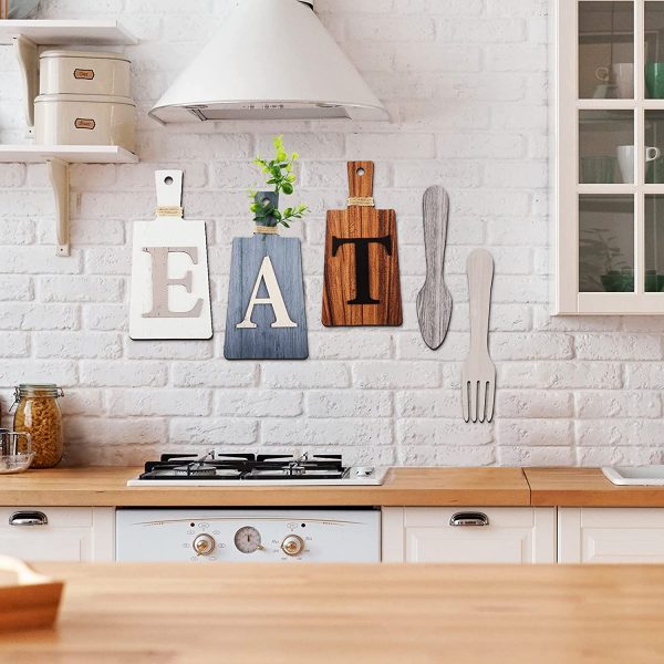 Cutting Board Eat Sign Set Hanging Art - Image 3